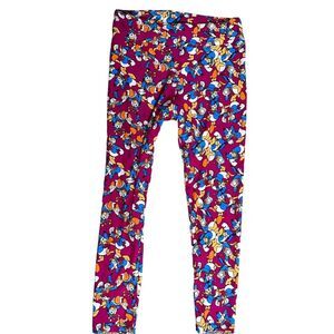 LuLaRoe Womens Tall & Curvy‎ Leggings Disney Angry Donald Duck All Over Print
